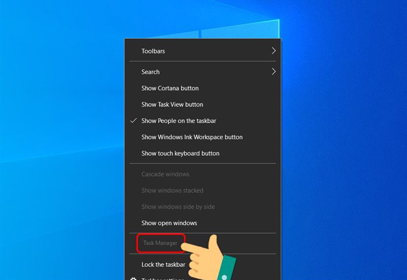 Nguyên nhân gây lỗi Task Manager