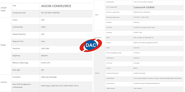 cấu hình của Máy tính All In One ComD AIO238-COMD5159CE.png