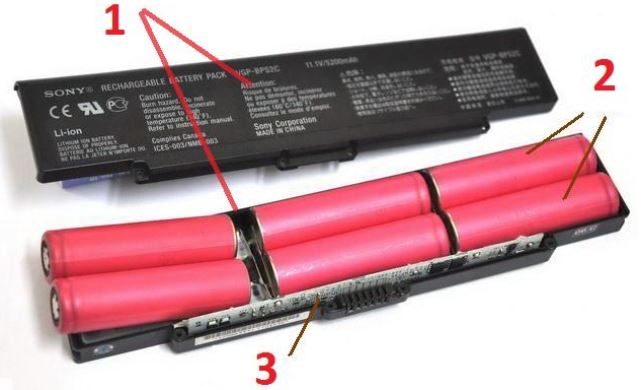 cấu tạo của pin laptop
