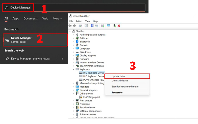 Cập nhật driver laptop